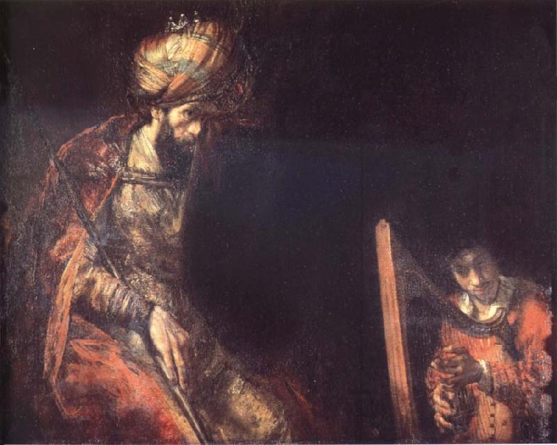 Rembrandt van rijn David Playing the Harp before Saul France oil painting art